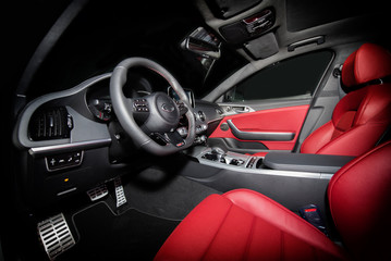 Interior of a modern sport car