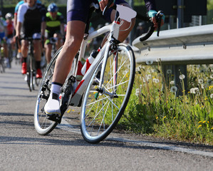 professional cyclist takes part in a road cycling race