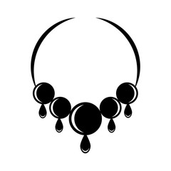 Silhouette of a necklace