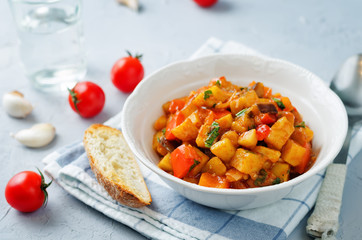 Eggplant potato Bell pepper goulash