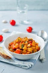 Eggplant potato Bell pepper goulash