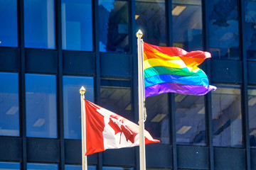 Celebration of Gay and LGBTQ rights on display in Toronto downtown, Canada