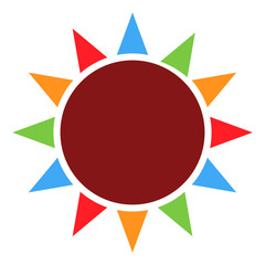 Sun or sunshine as a vector on a isolated background illustration