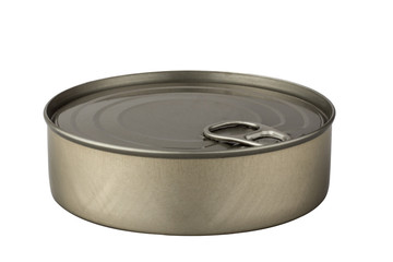 Closed can isolated on white background