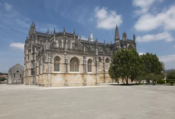 Fototapete  Künstlerisches Denkmal Kloster Santa Maria da Vitoria oder Kloster da Batalha eines der schönsten Werke der portugiesischen Architektur. Eines der wichtigsten Monumente der portugiesischen Gotik