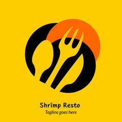 shrimp logo gestalt template