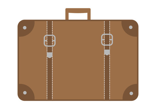 Suitcase - flat vector graphic with transparent background