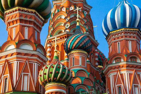 St. Basil's Cathedral in the morning, Moscow, Russia