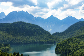 Fototapeta na wymiar a lake in the mountains