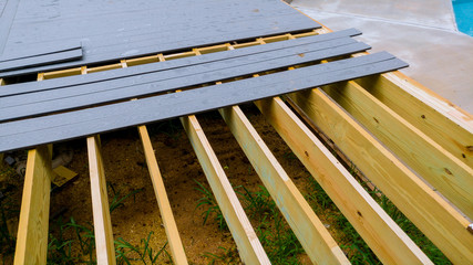 building a backyard deck with composite deck boards