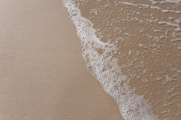 Fototapeta na wymiar beach sand and waves