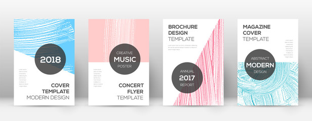 Cover page design template. Modern brochure layout. Cool trendy abstract cover page. Pink and blue g