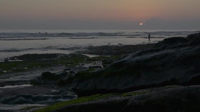 view of Ribeira de Ilhas beach in Ericeira village in Portugal