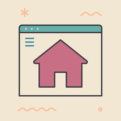 Home page. Web design concept. Unique and creative illustration. Flat design thin line style. Usage for e-mail newsletters, web banners, headers, blog posts, print and more.