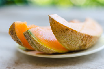 Naklejka na ściany i meble Melon, fruit, fresh