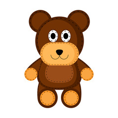 Isolated teddy bear toy icon