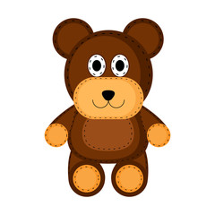 Isolated teddy bear toy icon