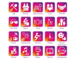 Instagram Stories icons set