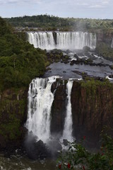 Fototapeta na wymiar Cataratas do Iguaçu no Brasil. queda d'água de cachoeira. 