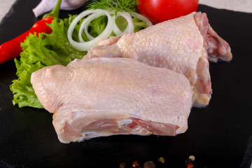 Raw chicken parts for soup