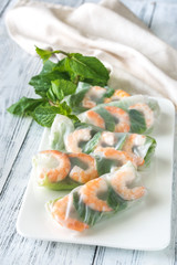 Shrimp rice paper rolls