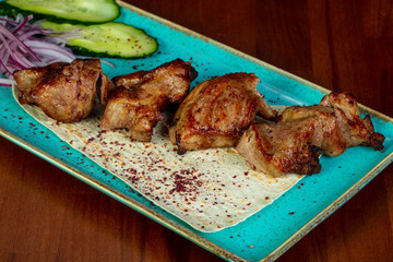 Pork tasty shashlik