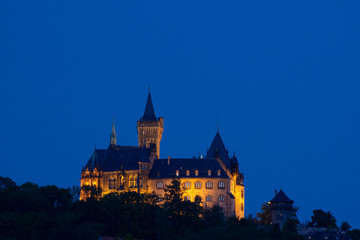 Fototapeta na wymiar Historisches Schloss von Wernigerode im Harz