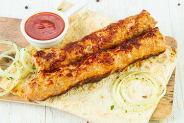 Grilled chicken kebab