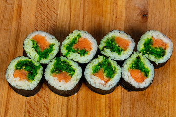 Roll with salmon