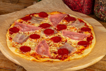 Delicious meat pizza