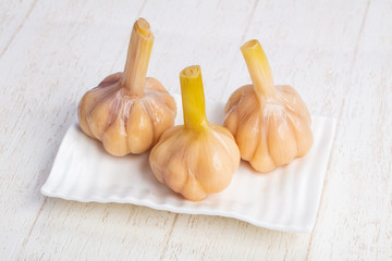 Tasty marinated garlic