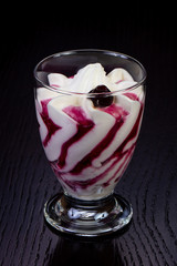 Delicious blackberry ice cream
