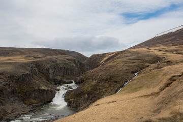 Gilsa river in Jokuldalur in Iceland