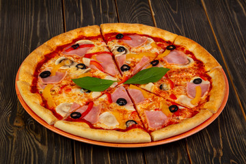 Pizza with bacon