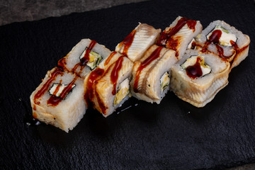 Japanese roll with eel