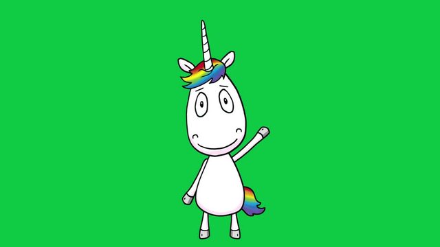 Einhorn winkt