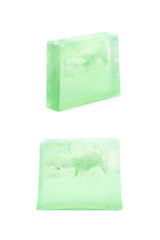 Handmade bar of soap isolated