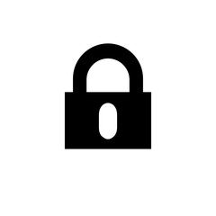 Lock or padlock. Flat vector icon isolated on light background. EPS 8.