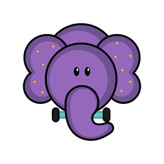 Isolated elephant toy icon