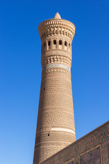 The Kalyan minaret in Po-i-Kalyan - Bukhara, Uzbekistan.