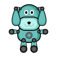 Naklejka premium Isolated stuffed dog toy icon