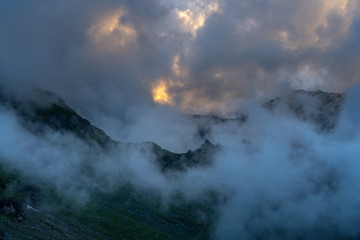 Summer landscape with mountains