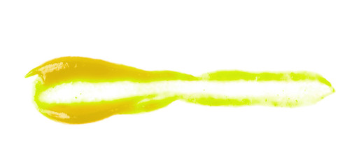 Decorational line made of sauce isolated