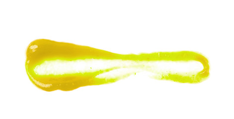 Decorational line made of sauce isolated