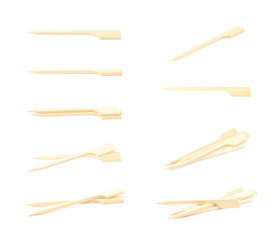 Wooden toothpicks isolated