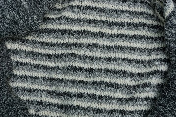 striped gray black fabric texture of woolen clothes