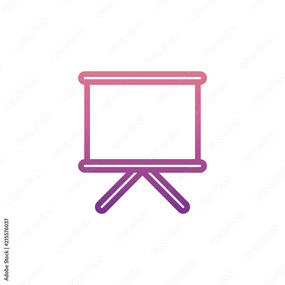 Poster screen for presentation icon in gradient style