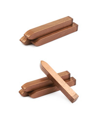 Sticks of sealing wax isolated