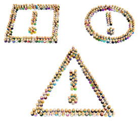 Cartoon Crowd, Warn Signs