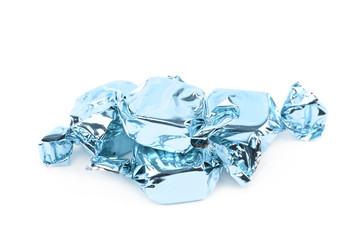Wrapped candies isolated